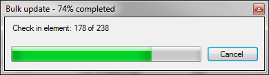 Bulk edit metadata in Office 365 / Progress dialog
