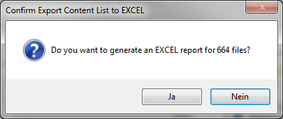 Export content list to Excel