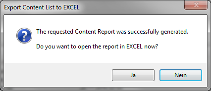 Export file list to excel