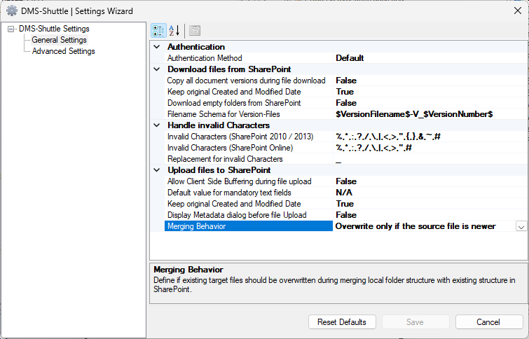 SharePoint Migration Tool / Setting-Wizard
